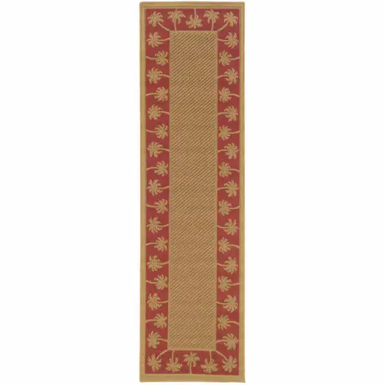 Beige Stain Resistant Indoor Outdoor Area Rug Photo 1