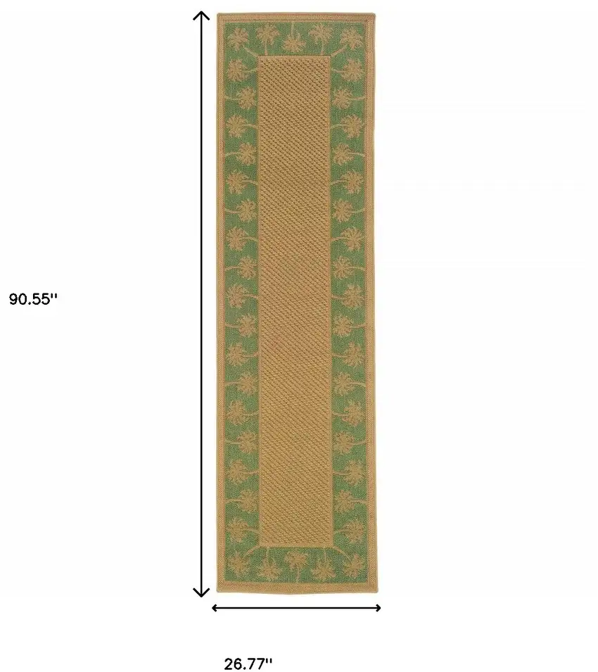 Beige Stain Resistant Indoor Outdoor Area Rug Photo 5