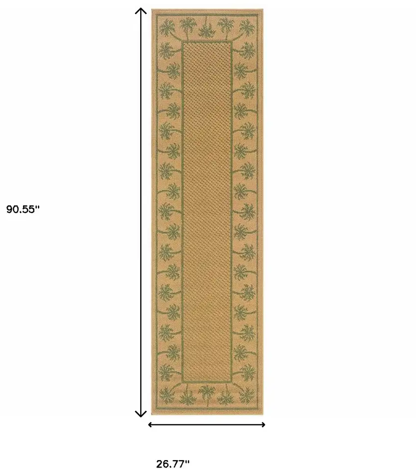 Beige Stain Resistant Indoor Outdoor Area Rug Photo 5