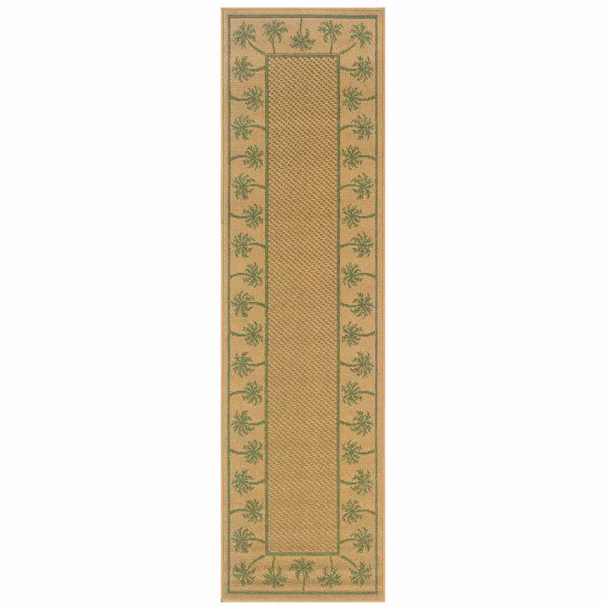 Beige Stain Resistant Indoor Outdoor Area Rug Photo 1
