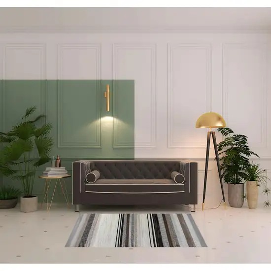 Beige Striped Area Rug Photo 2