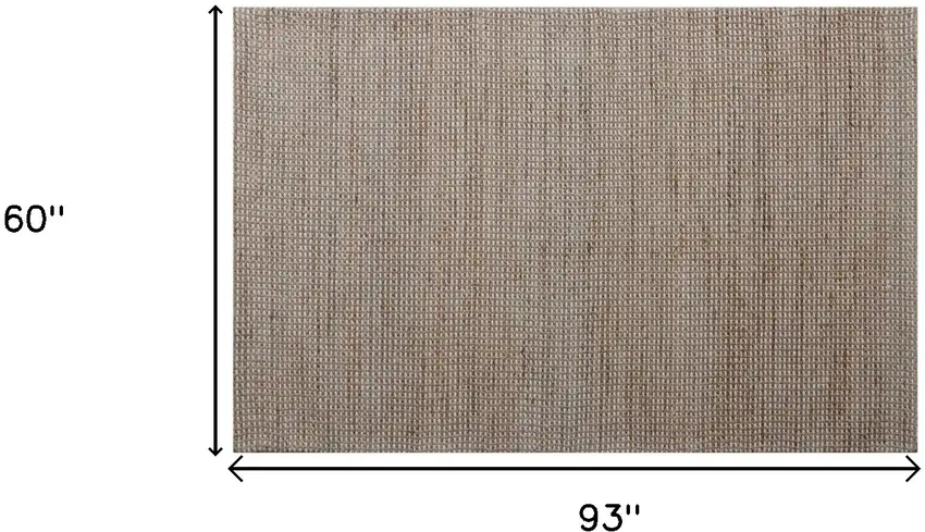 Beige Striped Hand Woven Area Rug Photo 7