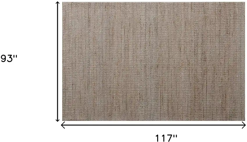 Beige Striped Hand Woven Area Rug Photo 7