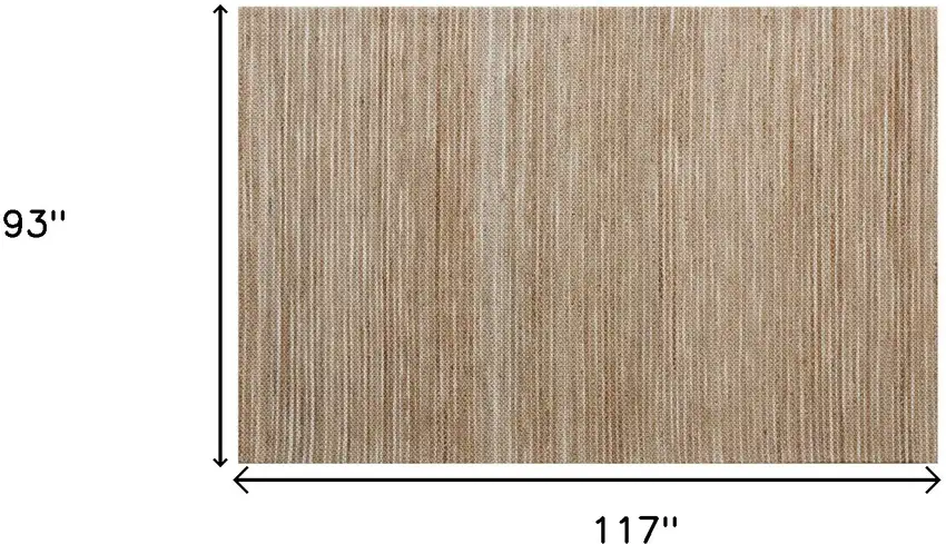 Beige Striped Hand Woven Area Rug Photo 5