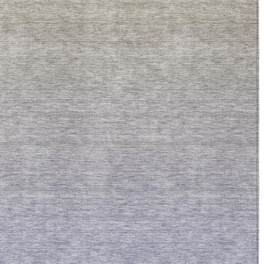 Beige Tan And Blue Ombre Washable Indoor Outdoor Area Rug Photo 6