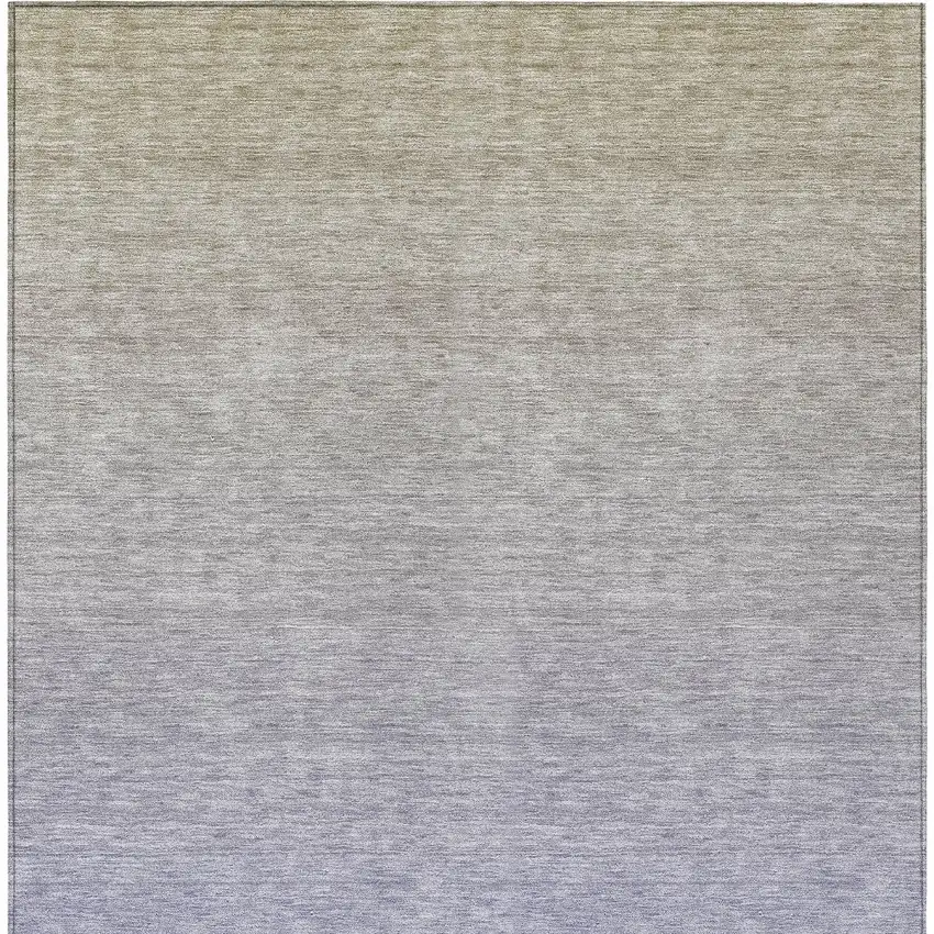 Beige Tan And Blue Ombre Washable Indoor Outdoor Area Rug Photo 7