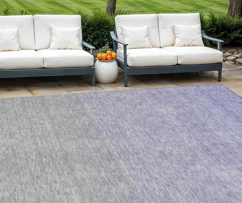 Beige Tan And Blue Ombre Washable Indoor Outdoor Area Rug Photo 1