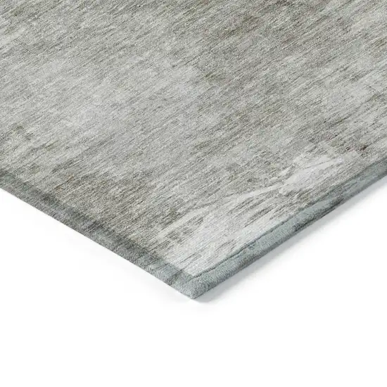 Beige Tan And Gray Abstract Washable Indoor Outdoor Area Rug Photo 7