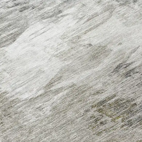 Beige Tan And Gray Abstract Washable Indoor Outdoor Area Rug Photo 7