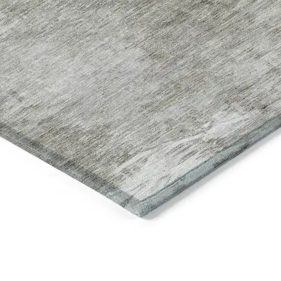 Beige Tan And Gray Abstract Washable Indoor Outdoor Area Rug Photo 5