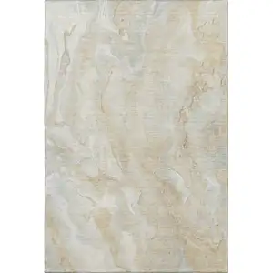 Photo of Beige Tan And Ivory Abstract Washable Area Rug With UV Protection