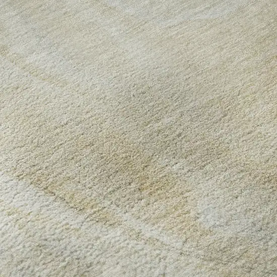 Beige Tan And Ivory Abstract Washable Area Rug With UV Protection Photo 9