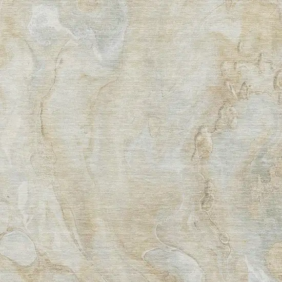 Beige Tan And Ivory Abstract Washable Area Rug With UV Protection Photo 2