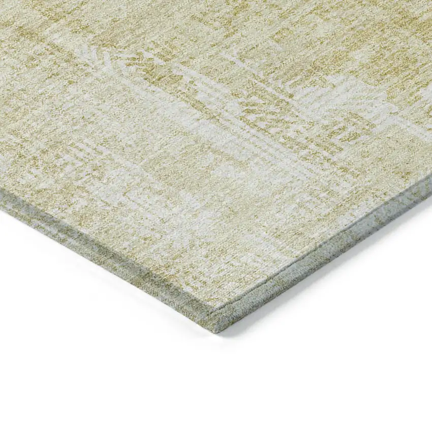 Beige Tan And Ivory Abstract Washable Indoor Outdoor Area Rug Photo 3