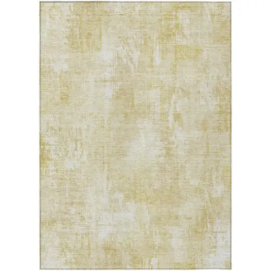 Beige Tan And Ivory Abstract Washable Indoor Outdoor Area Rug Photo 1