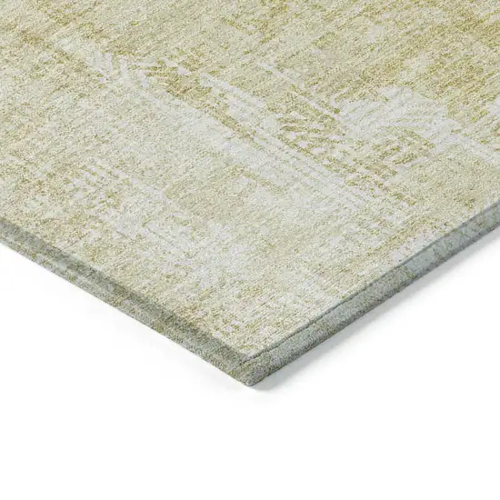 Beige Tan And Ivory Abstract Washable Indoor Outdoor Area Rug Photo 3
