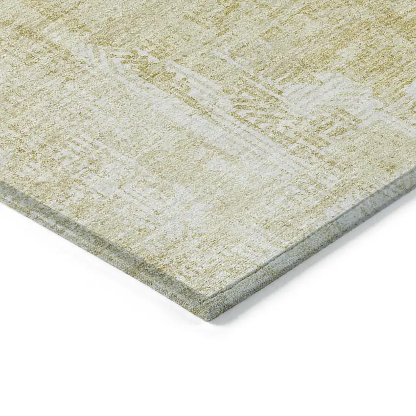 Beige Tan And Ivory Abstract Washable Indoor Outdoor Area Rug Photo 3