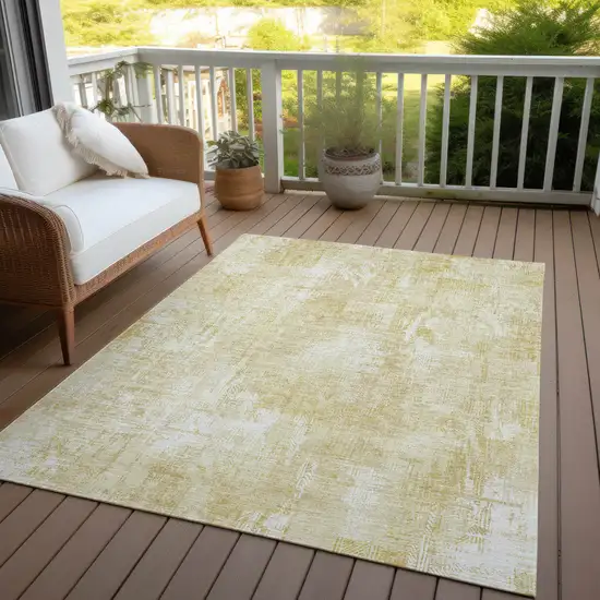 Beige Tan And Ivory Abstract Washable Indoor Outdoor Area Rug Photo 6