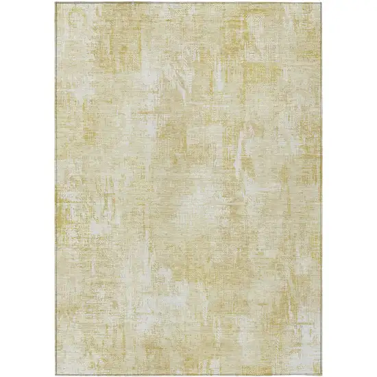 Beige Tan And Ivory Abstract Washable Indoor Outdoor Area Rug Photo 1