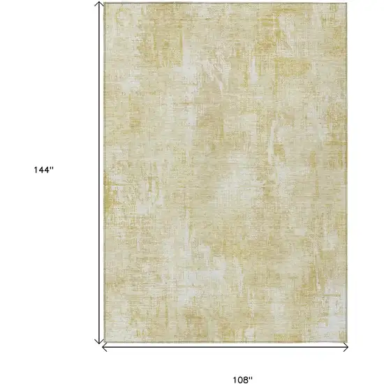 Beige Tan And Ivory Abstract Washable Indoor Outdoor Area Rug Photo 9