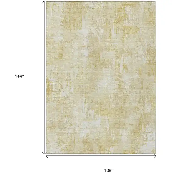 Beige Tan And Ivory Abstract Washable Indoor Outdoor Area Rug Photo 9