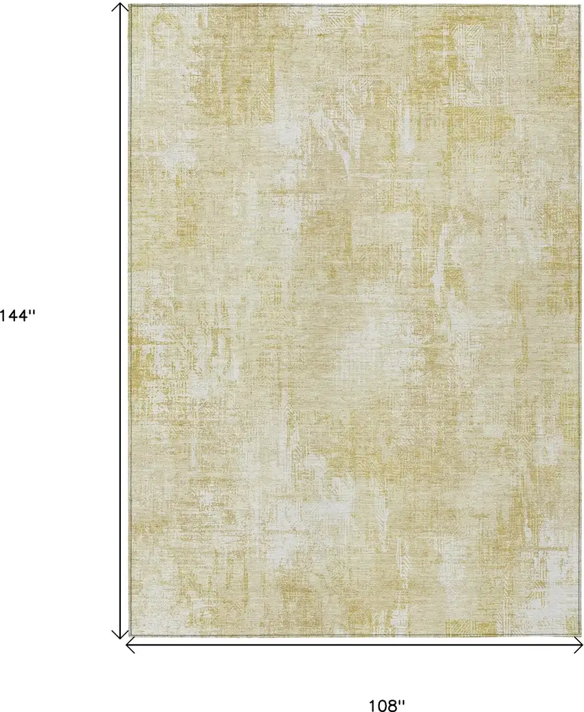 Beige Tan And Ivory Abstract Washable Indoor Outdoor Area Rug Photo 9