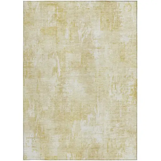 Beige Tan And Ivory Abstract Washable Indoor Outdoor Area Rug Photo 4