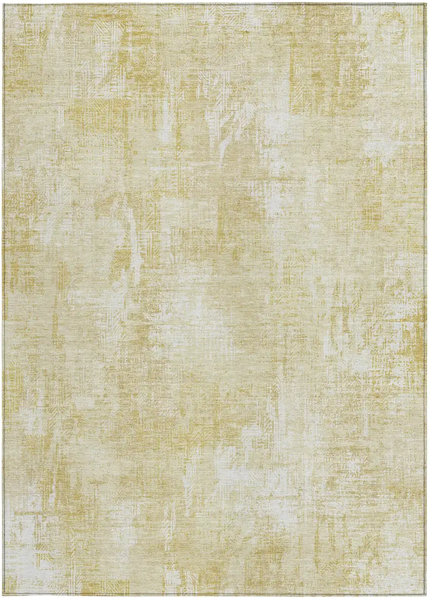 Beige Tan And Ivory Abstract Washable Indoor Outdoor Area Rug Photo 4