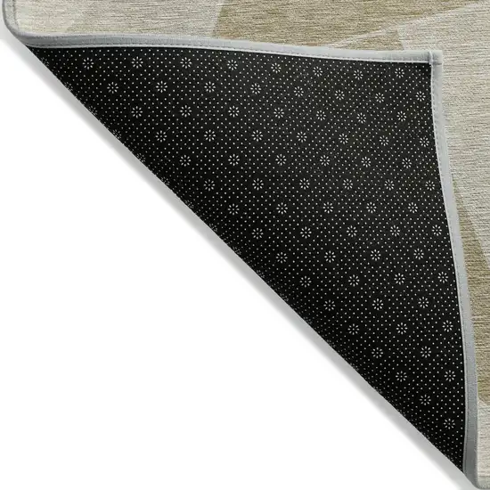 Beige Tan And Ivory Geometric Washable Indoor Outdoor Area Rug Photo 3