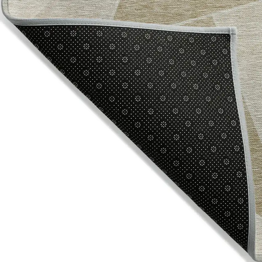 Beige Tan And Ivory Geometric Washable Indoor Outdoor Area Rug Photo 3