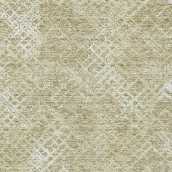 Beige Tan And Ivory Geometric Washable Indoor Outdoor Area Rug Photo 6