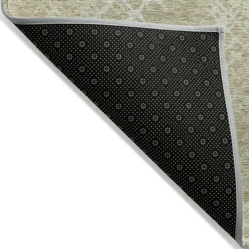 Beige Tan And Ivory Geometric Washable Indoor Outdoor Area Rug Photo 4