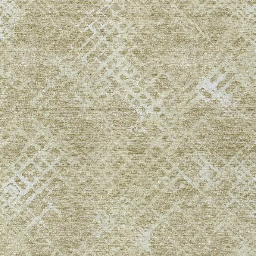 Beige Tan And Ivory Geometric Washable Indoor Outdoor Area Rug Photo 6