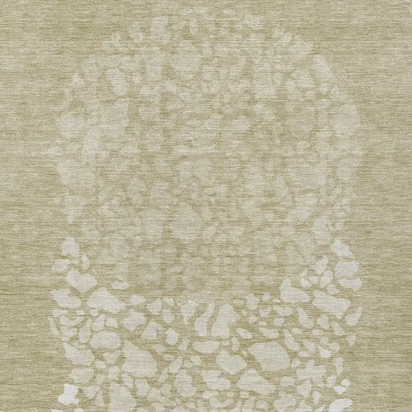 Beige Tan And Taupe Abstract Washable Indoor Outdoor Area Rug Photo 5