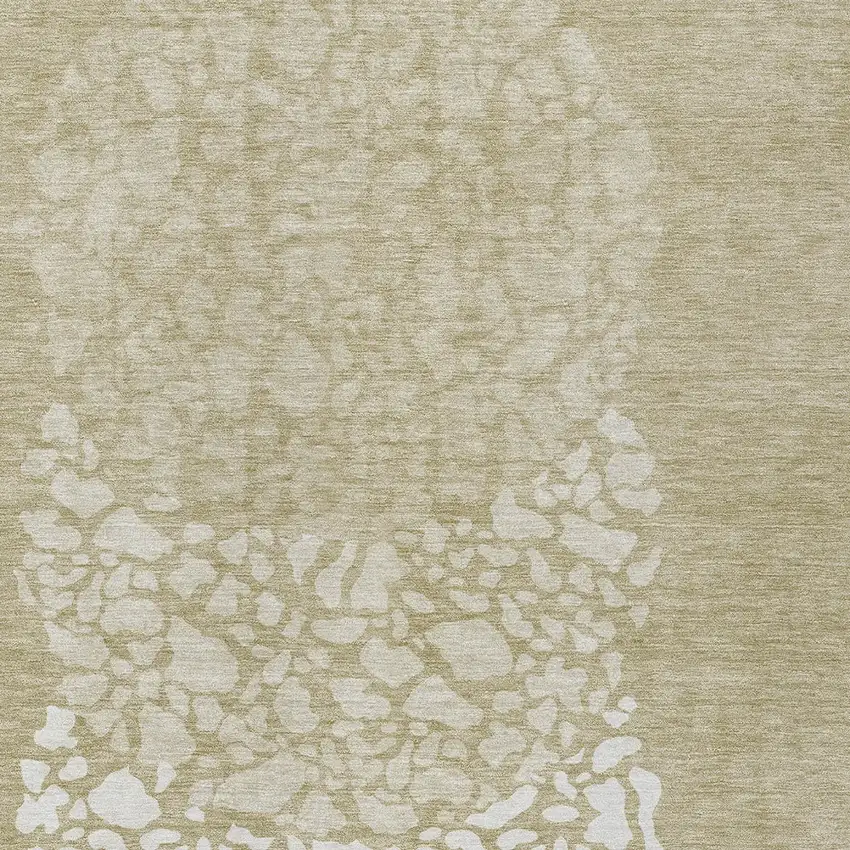 Beige Tan And Taupe Abstract Washable Indoor Outdoor Area Rug Photo 4