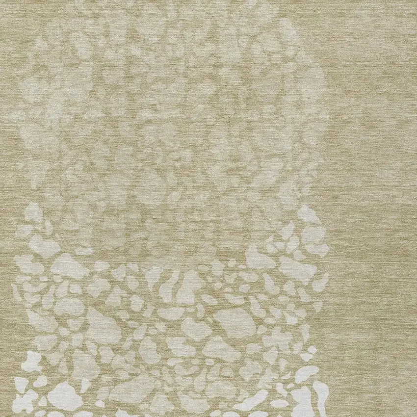 Beige Tan And Taupe Abstract Washable Indoor Outdoor Area Rug Photo 4