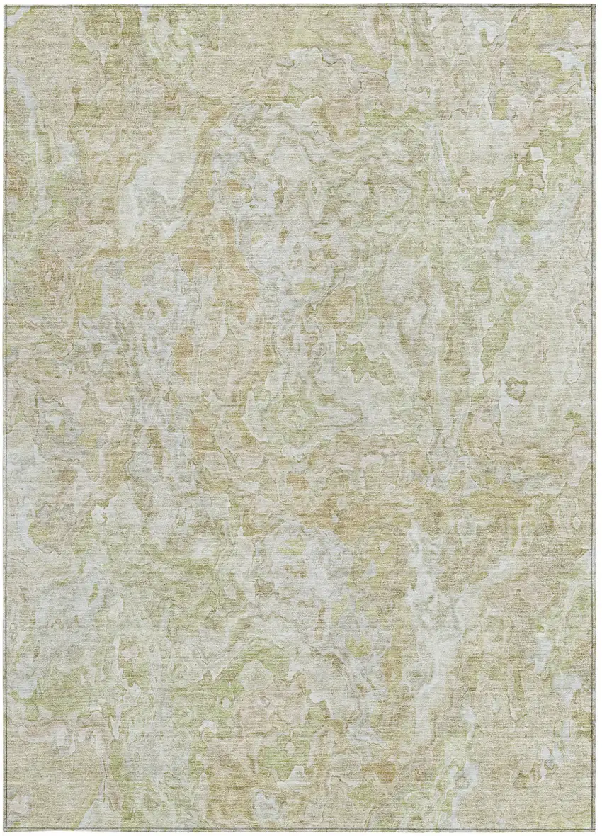 Beige Tan And Taupe Abstract Washable Indoor Outdoor Area Rug Photo 7
