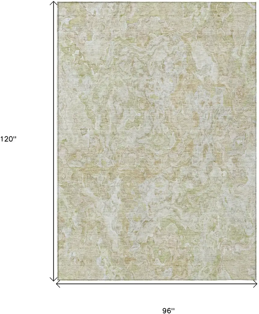 Beige Tan And Taupe Abstract Washable Indoor Outdoor Area Rug Photo 3