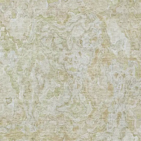 Beige Tan And Taupe Abstract Washable Indoor Outdoor Area Rug Photo 6