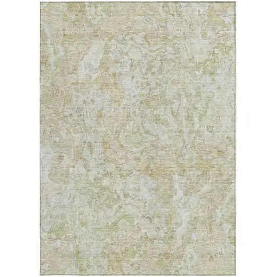 Beige Tan And Taupe Abstract Washable Indoor Outdoor Area Rug Photo 7
