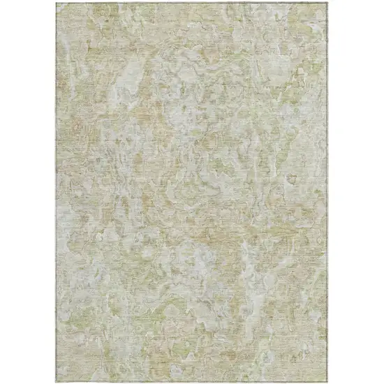 Beige Tan And Taupe Abstract Washable Indoor Outdoor Area Rug Photo 7