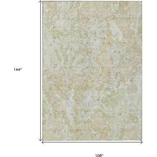 Beige Tan And Taupe Abstract Washable Indoor Outdoor Area Rug Photo 3