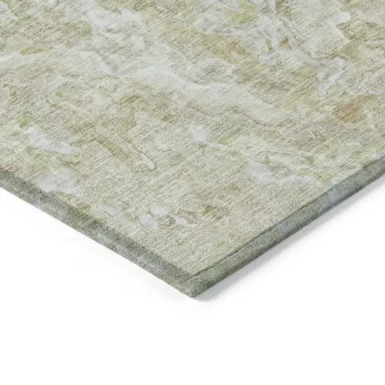 Beige Tan And Taupe Abstract Washable Indoor Outdoor Area Rug Photo 5