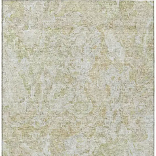 Beige Tan And Taupe Abstract Washable Indoor Outdoor Area Rug Photo 7