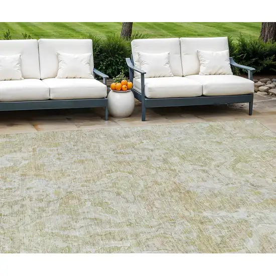 Beige Tan And Taupe Abstract Washable Indoor Outdoor Area Rug Photo 1