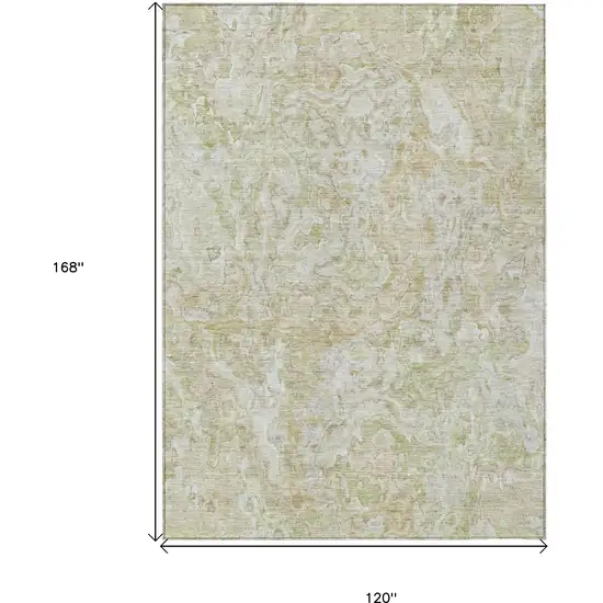 Beige Tan And Taupe Abstract Washable Indoor Outdoor Area Rug Photo 3