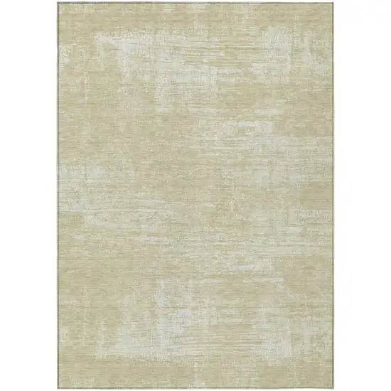 Beige Tan And Taupe Abstract Washable Indoor Outdoor Area Rug Photo 2