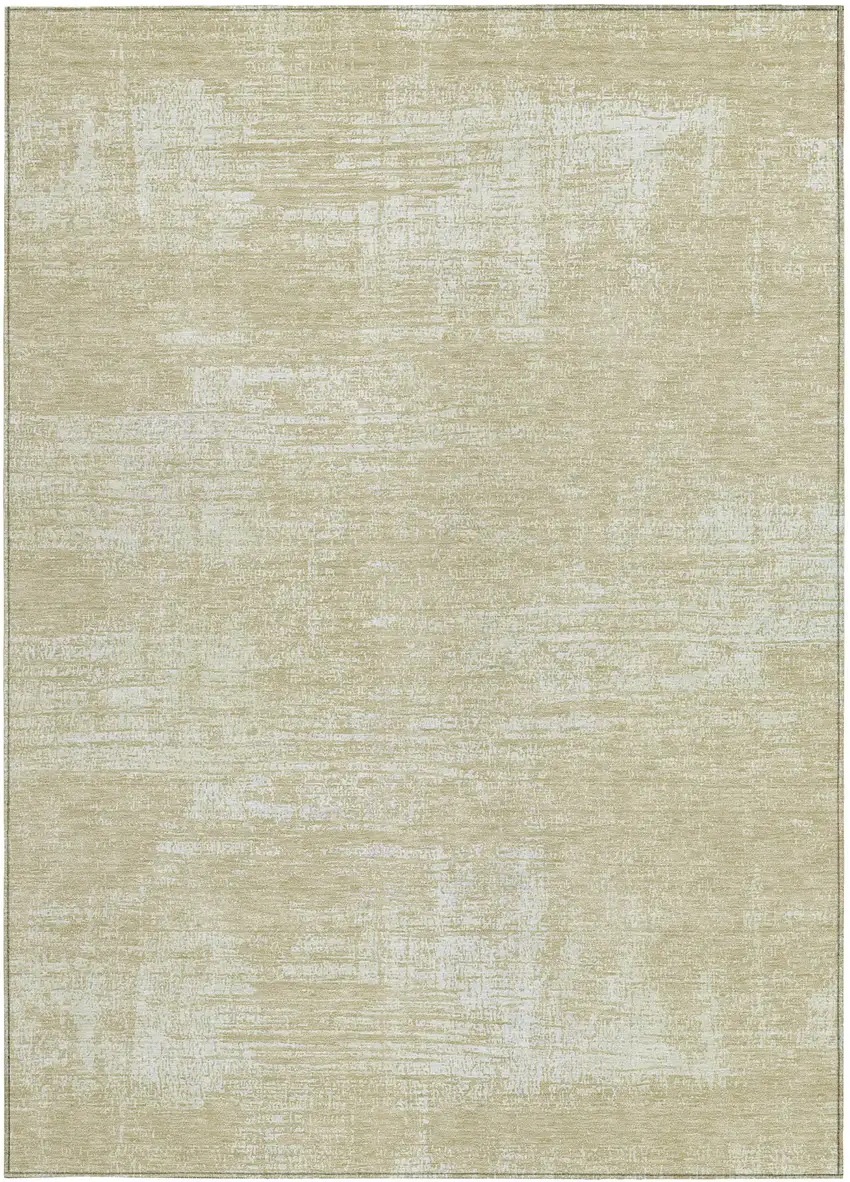 Beige Tan And Taupe Abstract Washable Indoor Outdoor Area Rug Photo 6