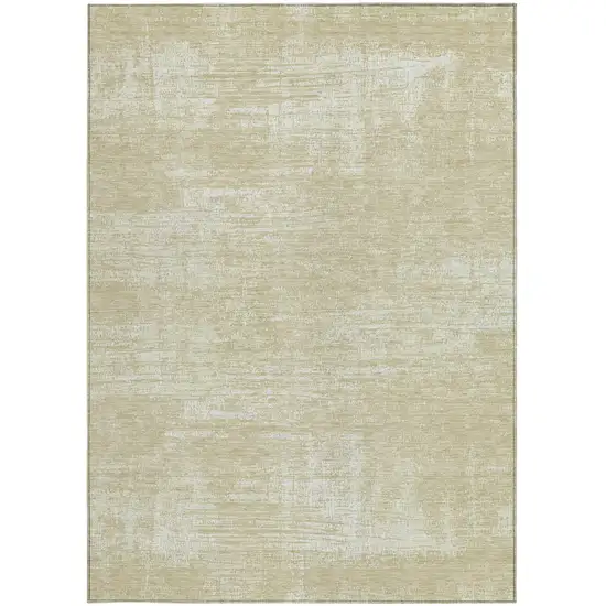 Beige Tan And Taupe Abstract Washable Indoor Outdoor Area Rug Photo 6