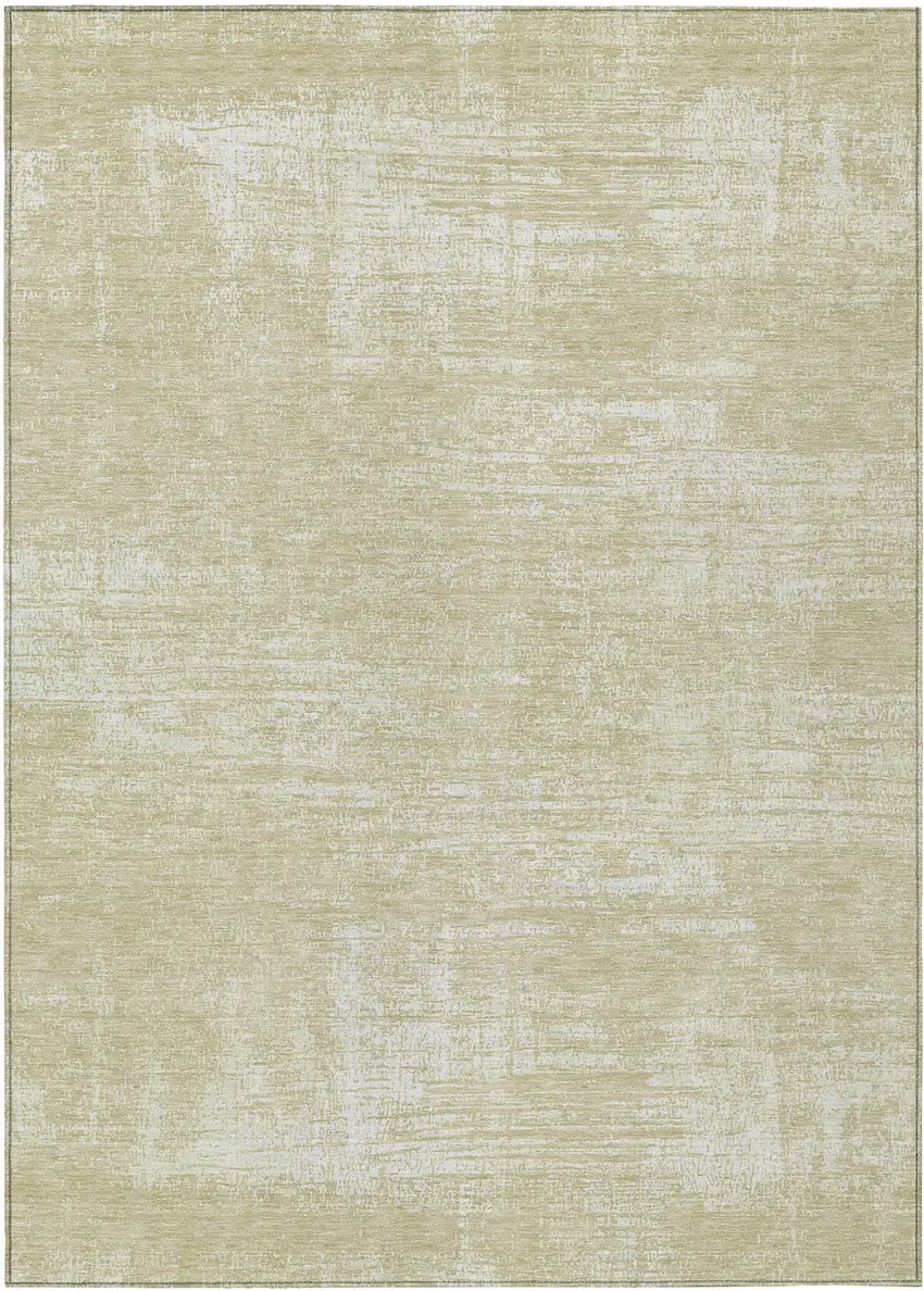 Beige Tan And Taupe Abstract Washable Indoor Outdoor Area Rug Photo 2